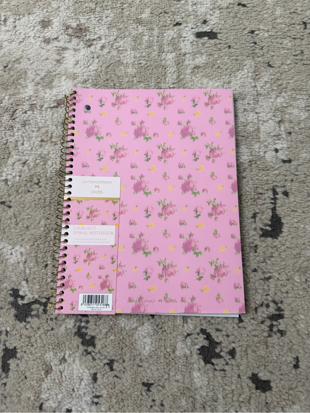 LoveShackFancy x Target Yoobi 1 Subject Notebook in Ibiza Sunset